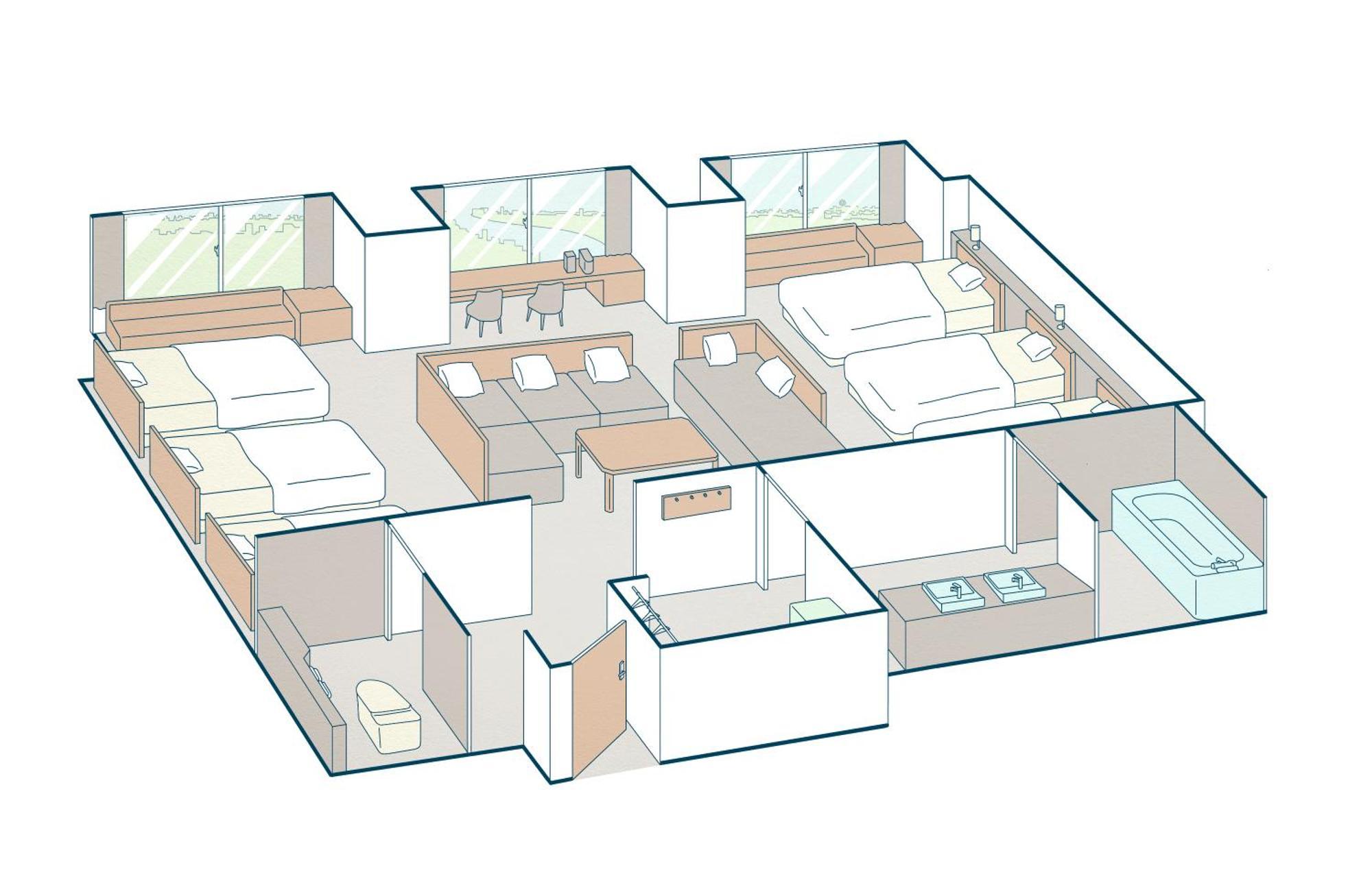Executive Room in 6-Bed with Bay View